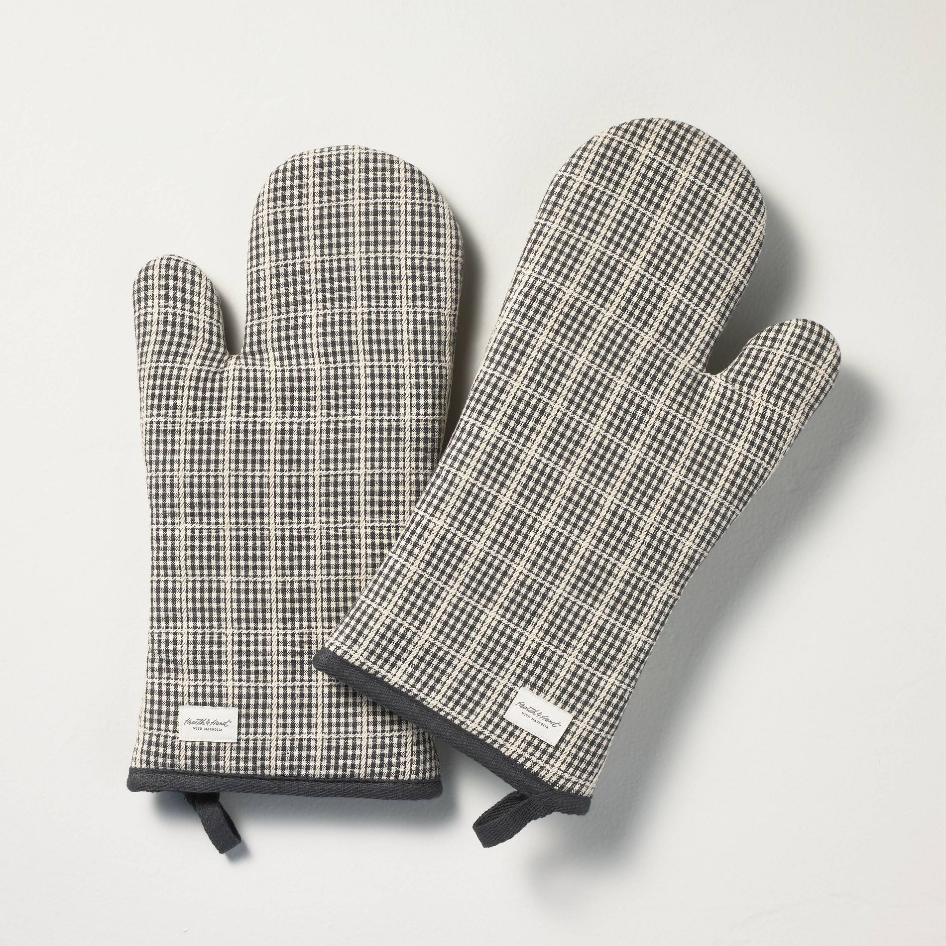 Plaid Potholders Gray/Natural - Hearth & Hand™ with Magnolia