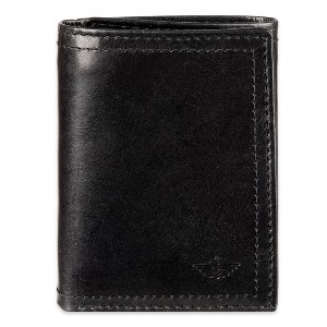 Generic Men's Coated LeatherExtra Capacity Trifold Wallet, Rfid-blocking, Black, One Size - 1 of 4