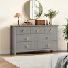 Fluted Dresser 54 Inch Wide, 7-Drawer Wood Dresser for Bedroom, Modern Chest of Drawers, Storage Organizer Cabinet for Living Room, Hallway - 3 of 4
