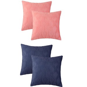 Unique Bargains Home Decor Solid Soft Short Plush Throw Pillowcases 4 Pcs - 1 of 4