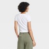 Women's Slim Fit Short Sleeve Cropped Ribbed T-Shirt - A New Day™ - 2 of 4