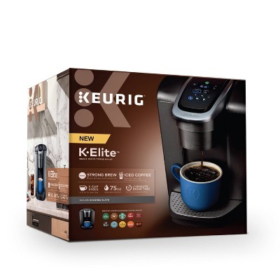 K-Elite Brushed Slate Single-Serve Coffee Maker with Iced Setting