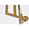 Elegant Lighting Vino 3 lights pendant in brass - 4 of 4
