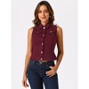 INSPIRE CHIC Women's Buttoned Washed Denim Vest with Faux Chest Flap Pockets - 3 of 4