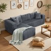 105" L-Shaped Cloud Sofa with Chaise, Modular Plush Sectional, Beige White,Black,Grey,No Assembly - 3 of 4