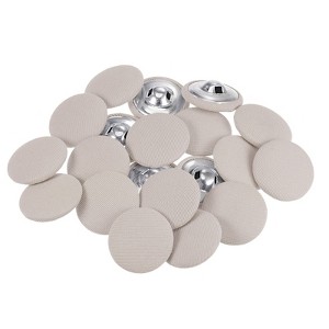 Unique Bargains Metal Shank Round Cloth Covered DIY Sewing Buttons 20 Pcs - 1 of 4