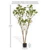 SKRAN 63 Inch Artificial Iron Tree Bonsai with Two-Tone UV-Resistant Leaves - Indoor Living Room Decor,No Watering Required,for Home,Office,Patio - 3 of 4