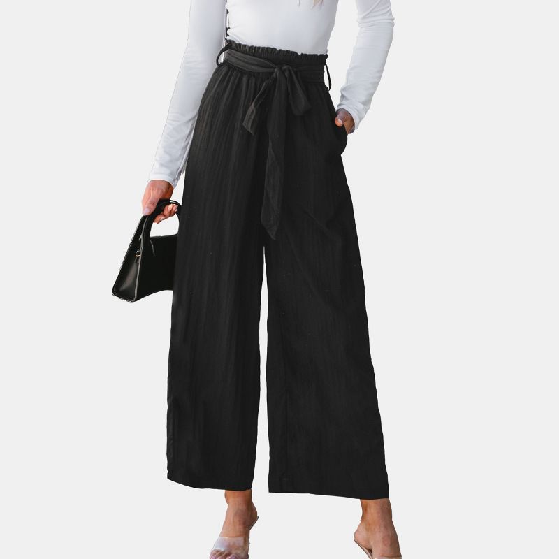 Women's Onyx Belted Straight Leg Pants - Cupshe, 1 of 9