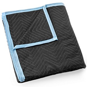 Sure-Max Moving & Packing Blanket - Ultra Thick Pro - 80" x 72" (65 lb/dz weight) - Professional Quilted Shipping Furniture Pad Black - 1 of 4