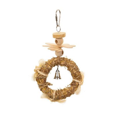 Pervue Pet Products Naturals Sound & Movement Crown Bird Toy,4" L x 1 1/2" W x 8" H