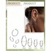 4 Pairs Stainless Steel Hoop Earrings Set, 10MM - 20MM Huggie Earrings for Women - 2 of 4