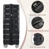 Syemin Luggage Hardshell Luggage Set 3 Piece Durable ABS and PC Travel Suitcase with Spinner Wheels for Men Women, Black, 19.5"*11.3"*29.4" - 4 of 4