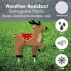 Big Dot of Happiness Santa's Reindeer - Yard Sign and Outdoor Lawn Decorations - Santa Claus Christmas Yard Signs - Set of 8 - 3 of 4