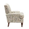 Dani comfy Livingroom Armchair with Solid Wood Legs  | KARAT HOME - 3 of 4
