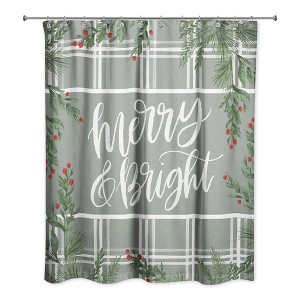 Creative Products Merry & Bright Greenery 71 x 74 Shower Curtain - 1 of 2