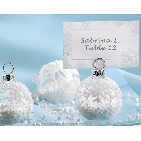 12ct Kate Aspen Snow Flurry Ornament Table Place Holder - image 1 of 1