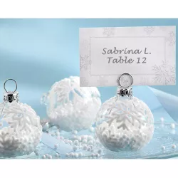 12ct Kate Aspen Snow Flurry Ornament Table Place Holder