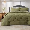 5/7 Pcs Bed in a Bag with Contrast Color Solid Design Bedding Set - 2 of 4