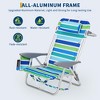 Backpack Beach Chair for Adults, Portable Folding Beach Chair with 5 Reclining Positions, Backpack Straps, Phone Pocket, Cup Holder & Towel Bar - 4 of 4