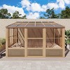 Erommy 10ft x 12ft Wall Mounted Gazebo, All-Season Aluminum Patio Gazebo with Side Door, Outdoor Permanent Sunroom - 3 of 4