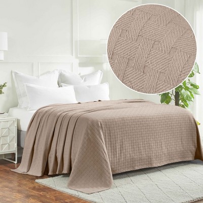 Basketweave Cotton Blanket by Blue Nile Mills