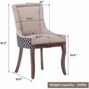 QingMoon Dining Chairs Set of 2, Solid Wood Fabric Upholstered Kitchen Chairs Wingback Accent Chairs with Nailhead Trim for Dining Room - 3 of 4