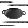 Hastings Home 13.5" Durable Cast Iron Pizza Pan for Baking, Grilling or Stovetop Cooking - 2 of 4