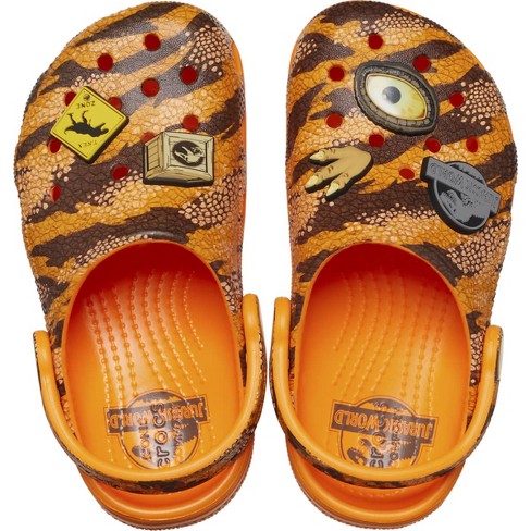 Crocs Toddler Jurassic Park Classic Clogs, C4, Orange Zing : Target