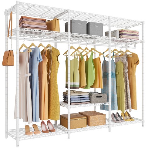 Vipek L30 Corner Closet System L Shaped Garment Rack, L Corner Clothes Rack  Freestanding Portable Wardrobe Closet, White : Target