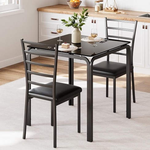 Small black dining store table set