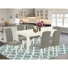 Rectangular Dinette Table Set 7Pc - 42/60" Table w/ Leaf & 6 Parsons Chairs - Linen White Legs - 2 of 4