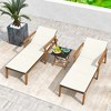 Tangkula Outdoor Chaise Lounge Chair w/ Armrests & 4-Level Backrest Adjustment - 3 of 4
