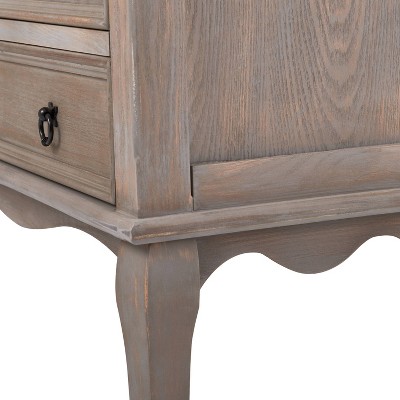 Elegant Farmhouse Light Gray 3-Drawer Storage Chest