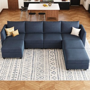 Belffin 7-Piece Modular Sectional – 2100lb Capacity & Tool-Free Storage System - 1 of 4