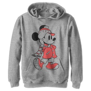 Boy's Disney Mickey Ready For Winter Pull Over Hoodie - 1 of 4