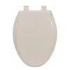 19" Elongated Toilet Seat with Toddler Seat Built in - for Adult & Child, with Soft-Close Lid, Safe PP Material, Easy Installation & Release, Almond - 3 of 4