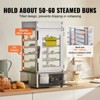 VEVOR Commercial Food Warmer Display, 5-Tier Food Steamer Bun Warmer Machine, 86℉~230℉ Temperature Control, Stainless Steel Steamed Buns Warmer - 4 of 4