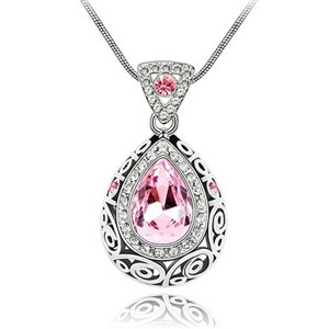 Wrapables Vintage Regal Crystal Teardrop Pendant Necklace - 1 of 1