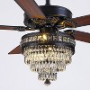 Kviflon 52 inches Crystal Ceiling Fan Fandelier with Lights ,Noiseless AC Motor, Retro/Farmhouse Lighting, Dining Room,Living Room - 2 of 4