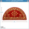 44" Long Minuteman International Jardin Half Round Hearth Rug Vermillion - ACHLA Designs - 2 of 4