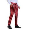 INSPIRE CHIC Men's Classic Fit Flat Front Business Work Prom Striped Pants - 2 of 4