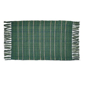 tagltd Warm Wishes Green Stripe Cotton Indoor Rug Machine Washable24L x 36W inches - 1 of 1
