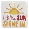 4.0 Inch Sunshine Text Coaster Set/4 Everyday Coasters - 2 of 4