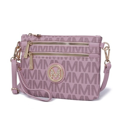 MKF Collection Geneve M Signature Crossbody Wristlet Bag by Mia K