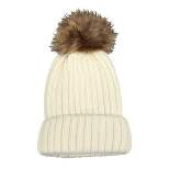 Willow & Ruby Women's Knitted Pom Beanie - Ladies Winter Hat