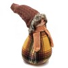 TopComfy Decorative Object Fabric Pumpkin Set Stylish Fall Decor for Harvest Festival Display, Brown and Yellow, 5.9"*5.9"*18.9" - 3 of 4