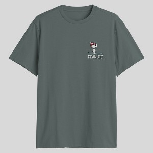 Men's Peanuts Aspen Short Sleeve Graphic T-Shirt - Balsam Green - 1 of 4
