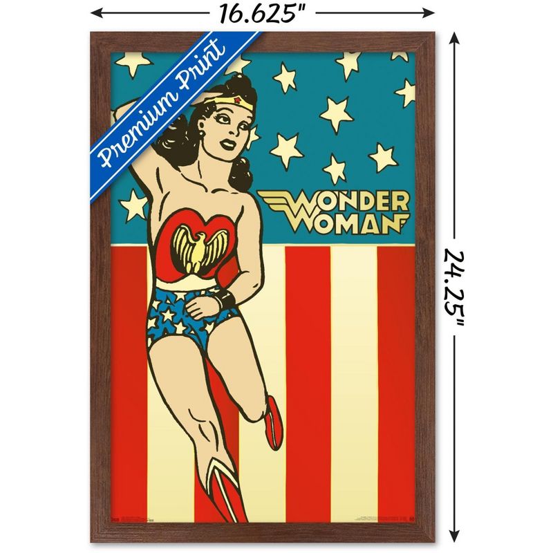 Trends International DC Comics - Wonder Woman - VIntage Framed Wall Poster Prints, 3 of 7