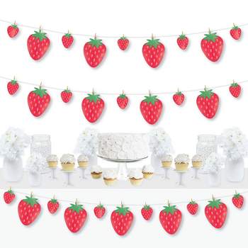 Big Dot Of Happiness Berry Sweet Strawberry - Fruit Themed Birthday Party  Or Baby Shower Centerpiece Sticks - Table Toppers - Set Of 15 : Target