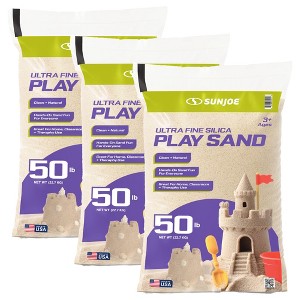 Sun Joe Ultra Fine Silica Play Sand, Sandboxes & Sensory Tables, 50 lbs, 3 Pack - 1 of 4